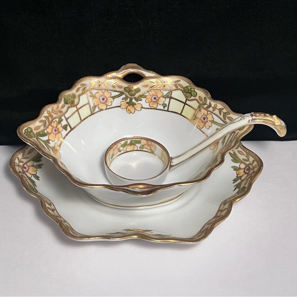 ANTIQUE NORITAKE Condiment Server / 1910 MORIMURA BROTHERS Backstamp / BEAUTIFUL